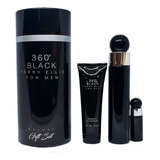 Set Perry Ellis 360° Black 3pzs 100ml Edt