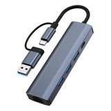 Adaptador Usb C A Ethernet 3 Puertos Usb 3.0 Concentrador