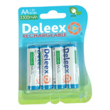 Pack 4 Pilas Aa Recargables Deleex 3300 Mah 1,2v Bakanisimo 