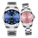 Senrud Pareja Relojes Hombres Y Mujeres Oro Plata Acero Inox