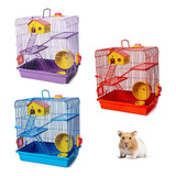 Gaiola Hamster 3 Andares Luxo Labirinto Tubo Completa Casa