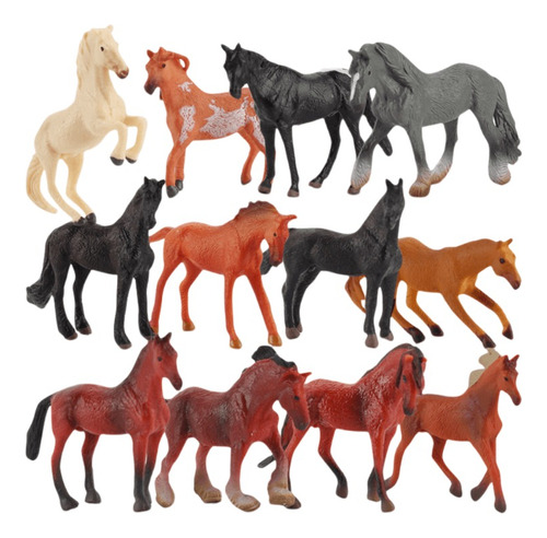 Figuras De Caballos Animales Juguetes 12pcs