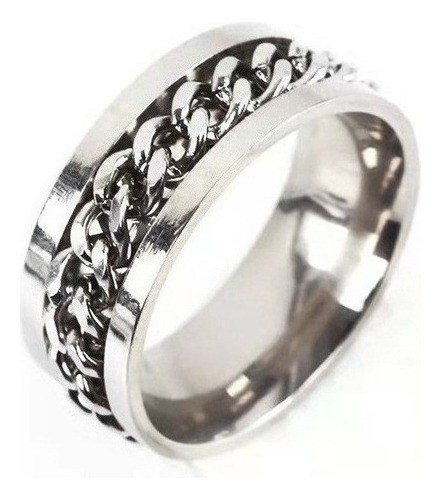 Anillo De Acero De Titanio Para Hombre, Acero Inoxidable, Pl