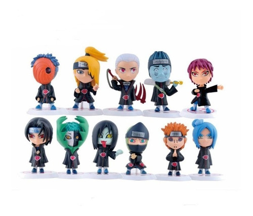 Action Figure Equipe Akatsuki Com Anel