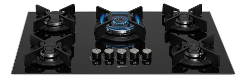 Cooktop Fischer 5 Bocas Tripla Chama Infinity Gás Preto