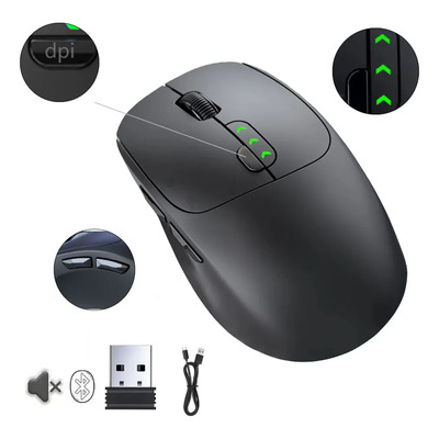 Mouse Inalámbrico Silencioso Ergonomico recargable Gitifo Bluetooth 2.4g 1600 dpi Gamer | MercadoLibre
