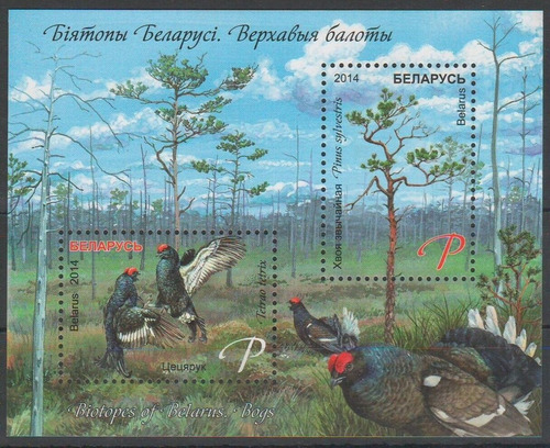 2014 Fauna- Aves- Gallos- Bielorrusia (bloque) Mint