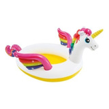 Pileta Inflable Intex Unicornio Spray Infantil 193x272 Cm Cc