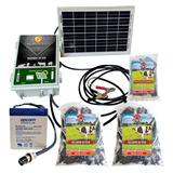 Energizador Ganadero Solar (10 Km) + Aisladores Gratis