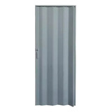 Cortina Porta Sanfonada De Correr Em Pvc Cinza 2,10m X 94cm