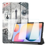 Mica + Funda Smart Case Para Galaxy Tab S6 Lite Paris