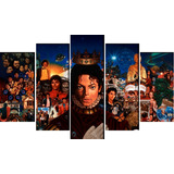 Cuadro Decorativo 5 Piezas Michael Jackson Rey Del Pop Music