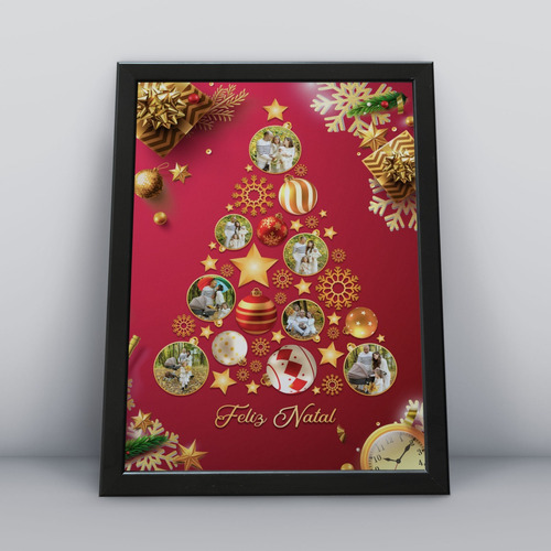 Quadro Decorativo Personalizado Com Foto, Tema Natal 06