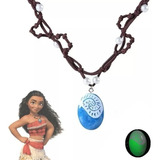 Collar Moana Amuleto Fluorescente Luminoso Corazón De Tefiti