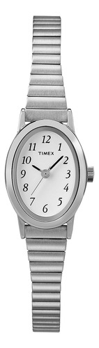 Reloj Pulsera Mujer  Timex T21902 Plateadoblanco