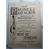 Antigua Partitura Pagine D'album. Mandolino. Ian 509