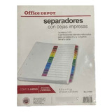 Separadores Cejas Impresas Numérico 1-15 Carta Office Depot