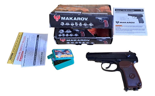 Pistola Makarov Co2 Full Metal Caja Original Balines Manual