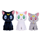 Peluche Sailor Moon Banpresto Set 3 Gatos Luna Diana Artemis