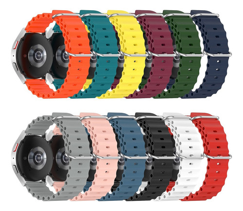 Pulseira 20mm Silicone Oceano Compatível Amazfit Gts 4 Mini Cor Preto