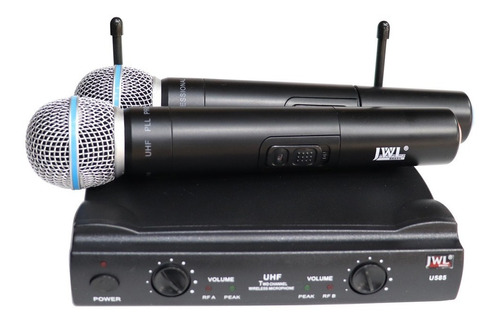 Microfone Jwl U-585 Sem Fio Mão Duplo