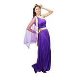 Disfraz Vestido Morado Realeza Medieval Romana Clasico Dama