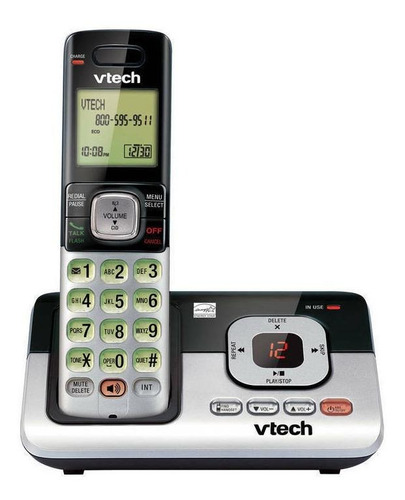 Teléfono Vtech Cs6829-2 Inalámbrico - Color Negro/plateado