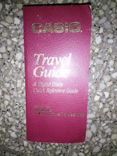 Libro Casio Travel Guide Sf 4000 Digital Diary 1990