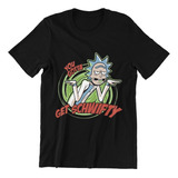 Polera Unisex Rick &  Morty Profesor Frase Algodon Estampado