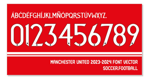Tipografía Manchester United Font 2023-2024 Archivo Otf, Eps