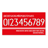 Tipografía Manchester United Font 2023-2024 Archivo Otf, Eps