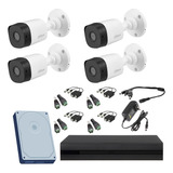 Kit 4 Cámaras Metalica 2 Mp Dahua 2 Tb Baluns Dvr 8 Canales