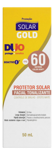 Protetor Solar  Solar Gold  Duo Tonalizante 60fps  50ml
