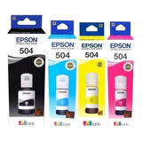 Tinta Epson 504 T504 L4150 L4160 L6191  Combo Original Kit