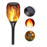 Antorcha Solar Efecto Fuego Led Estaca Solar Llama 50cm