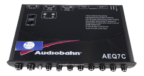 Equalizador 7 Bandas Audiobahn Asq7c Parametrico Stereo