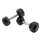 2 Mancuernas Kit Set Pesas 40 Lb 18.14kg C/u Hexagonales Fitness Musculación Gimnasio En Casa