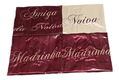 Kit Com 4 Robes Bordado Noiva, Madrinha Etc