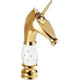 Grifo Monomando Mezclador Unicornio Blanco/dorado