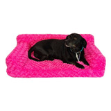 Cama Para Perro Mediano 90x50cm, 100% Lavable Color Rosa Cristal