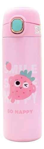 Botella Térmica Acero Inox Premium Tapa Pop Up Kawaii 420ml