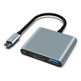 Adaptador Usb C A Hdmi, Adaptador Multipuerto Hdmi 3 En 1 A