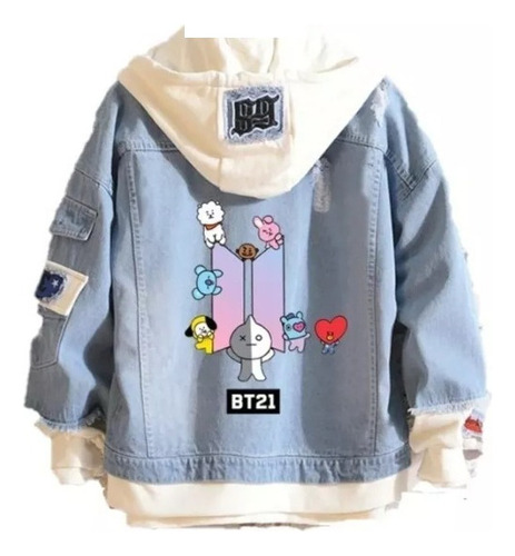 Chamarra Moda Coreana Dibujos Animados Bts Youth League Nuev