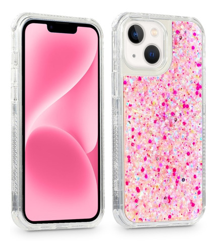 Funda Para iPhone Uso Rudo Tres Piezas Mujer Brillantes 360