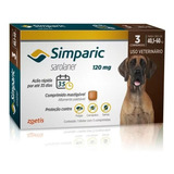 Simparic 120 Mg Antipulgas 40 A 60kg Cx 3 Comprimidos 120mg