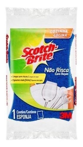 Fibra Esponja 3m Scotch Brite Cero Rayas Azul 