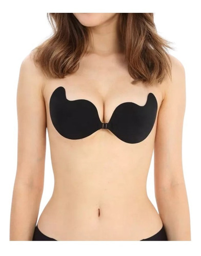 Sostén De Silicona Push Up Negro