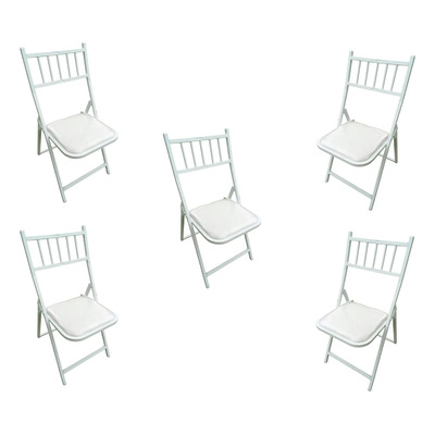 Set 5 Sillas Tiffany Plegable Uso Rudo Calidad Plus | Meses sin interés