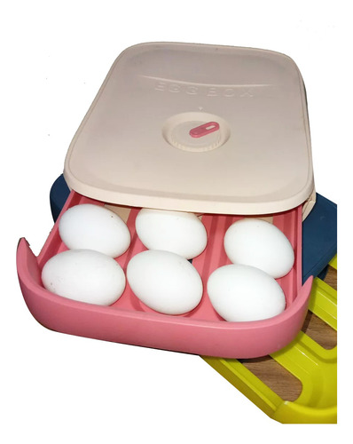 Huevera Plástica Con Cajon, Egg Box. Organiza Tu Heladera
