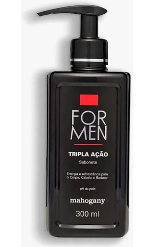 Sabonete Liquido For Men Tripla Ação Mahogany 300ml